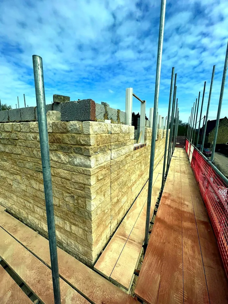 Natural stone boundary wall